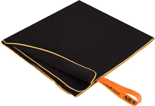 NILS Aqua Microvezel Handdoek - Zwart/Oranje - 180 x 100 cm - Afbeelding 8