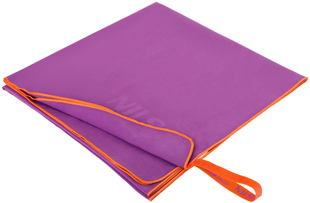 NILS Aqua Microvezel Handdoek - Paars - 180 x 100 cm - Afbeelding 6